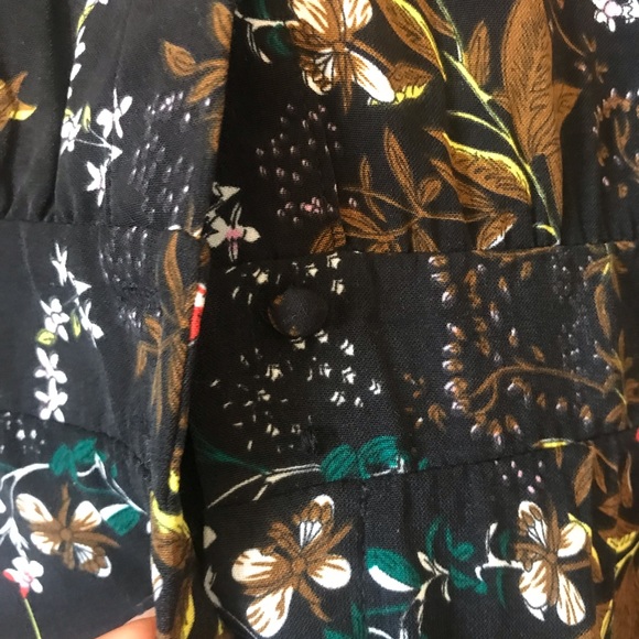 Farrow button down dark floral dress - Picture 4 of 8